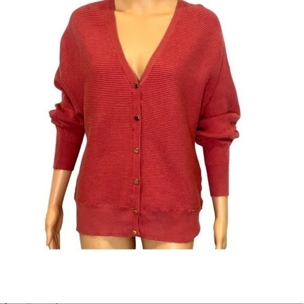 T Tahari gold buttons cardigan size XS
